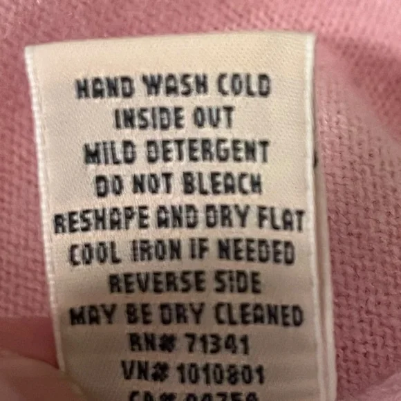 LL Bean Cashmere Sweater Baby Pink Womens Large Pullover Crew Neck Quiet Luxury - Picture 6 of 9